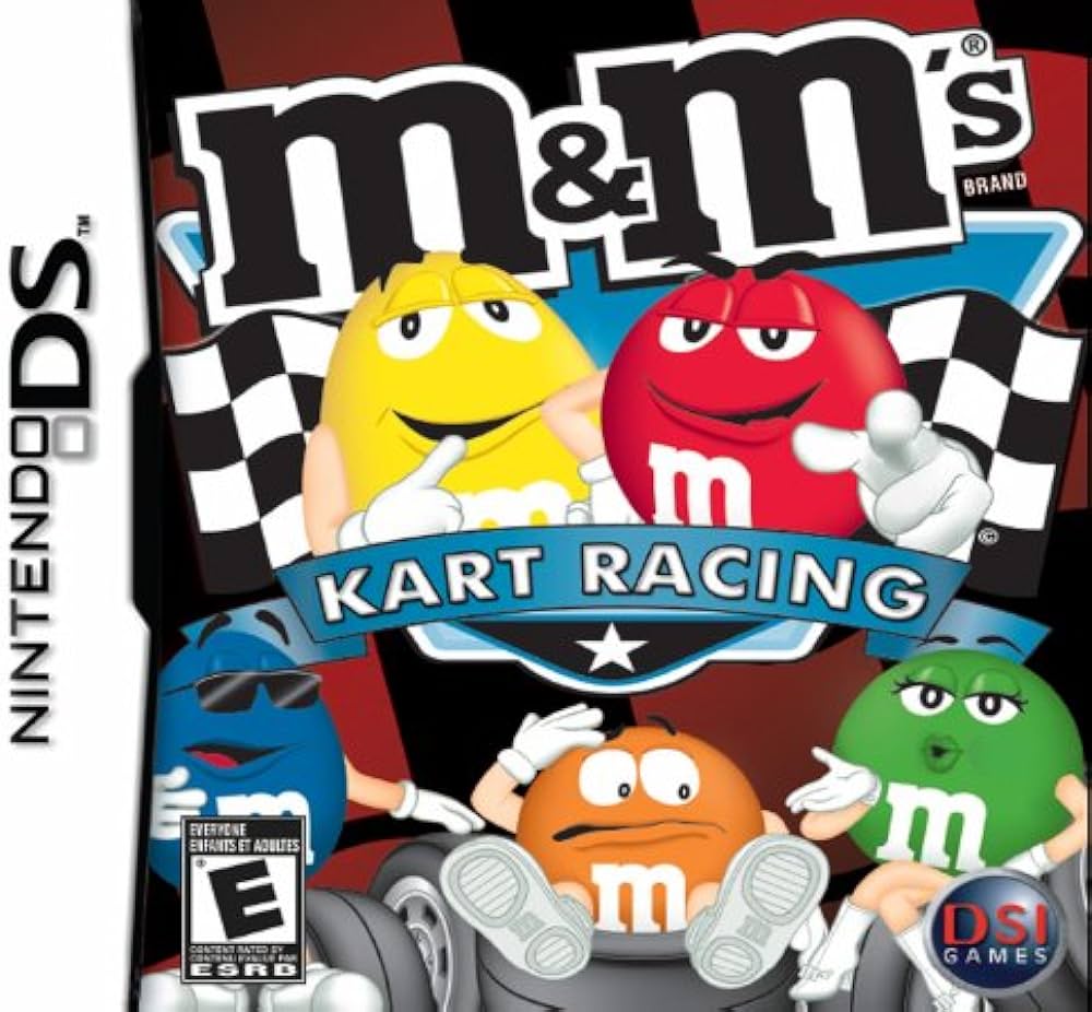 m&m cart racing ds game cover